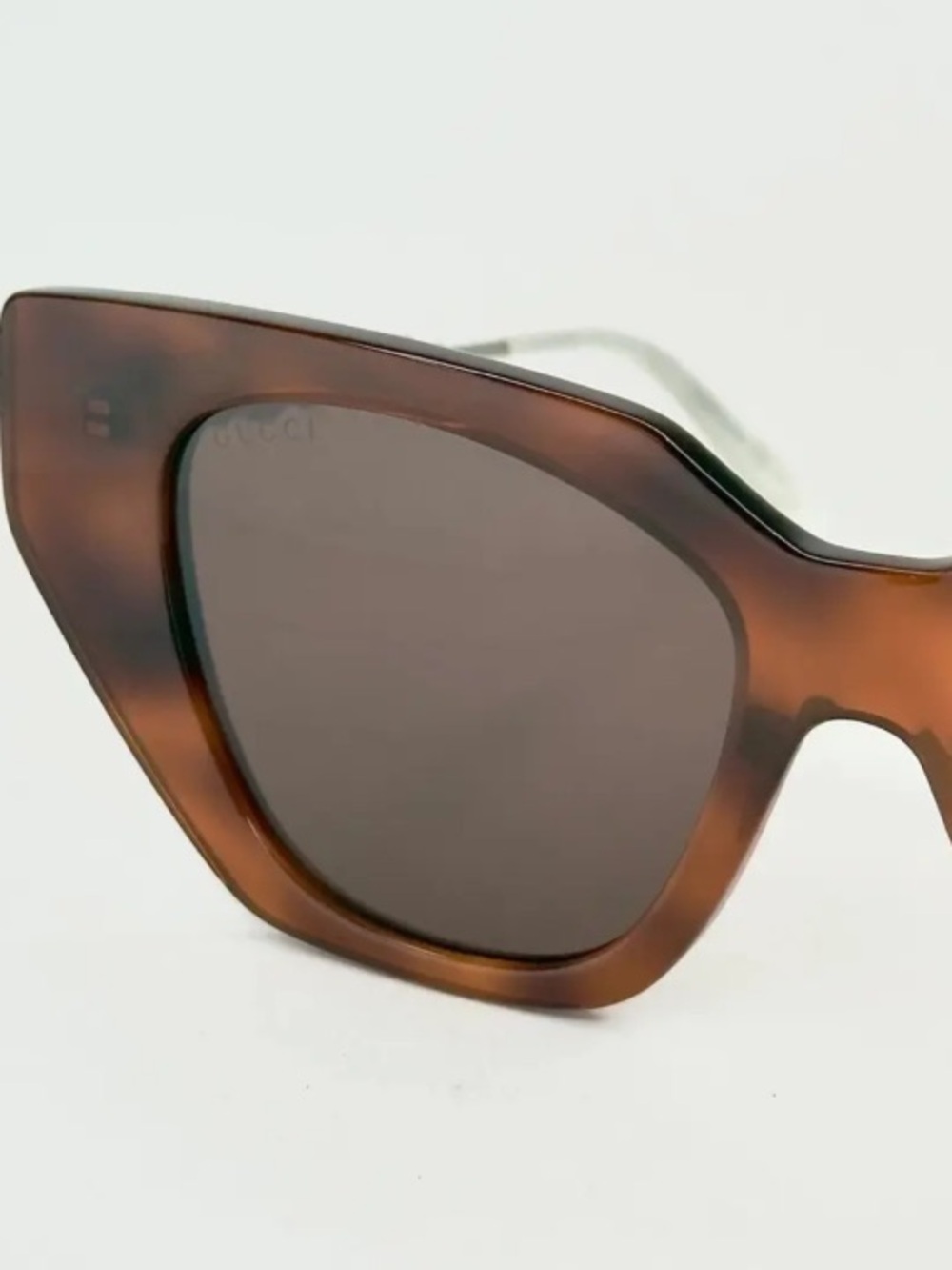 GUCCI GG0641S STAR 0641 Silver Brown Stud Sunglasses 003/ w Swarovski Crystals! - Picture 10 of 12